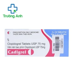 Cadigrel 75mg Cadila - Thuốc điều trị xơ vữa động mạch hiệu quả