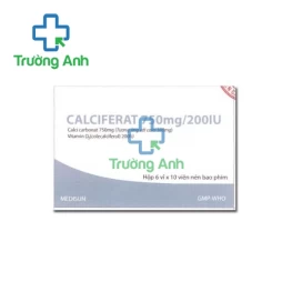 Calciferat 750mg/200IU - Giúp bổ sung Canxi hiệu quả của MEDISUN