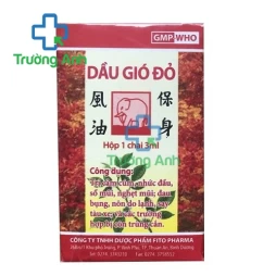 Dầu gió đỏ Fito - Giúp trị cảm cúm, say tàu xe hiệu quả (12 hộp)