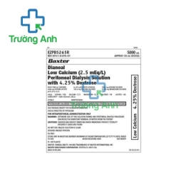 Dianeal Low Calcium 4.25% - Bổ sung natri clorid và nước trong trường hợp mất nước của Singapore