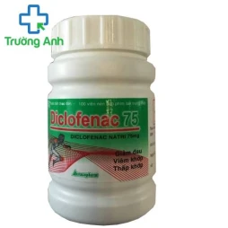 Diclofenac 75mg Vacopharm (lọ 100 viên) - Thuốc giảm đau viêm khớp, thấp khớp (10 lọ)