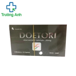 Doetori 20mg - Thuốc điều trị tặng cholesterol trong máu hiệu quả