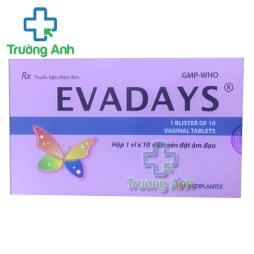 Evadays Mediplantex - Viên đặt điều trị viêm âm đạo hiệu quả