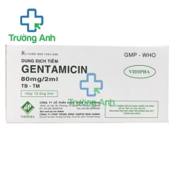 Gentamicin 80mg/2ml Vidipha - Thuốc điều trị nhiễm khuẩn hiệu quả (10 hộp)