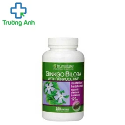 Ginkgo Biloba with Vinpocetine Trunature 300 viên - Giúp tăng cường tuần hoàn não hiệu quả