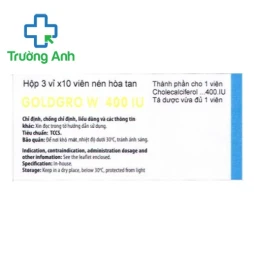 Goldgro W 400IU - Thuốc chống suy dinh dưỡng, còi xương của Hadiphar