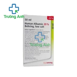 Human Albumin 20% Behring, low salt 50ml - Hỗ trợ thẩm tách máu