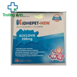 Kidhepet- new - Thuốc điều trị Zona và thuỷ đậu, nhiễm virus ở trẻ em của Mediplantex