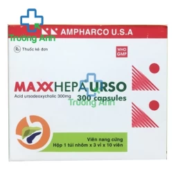 MAXXHEPA URSO 300mg - Thuốc điều trị sỏi mật, xơ gan hiệu quả của Ampharco USA