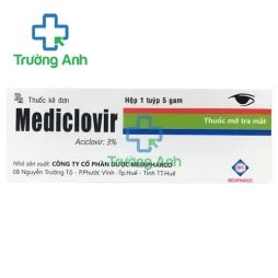 Mediclovir 3% - Thuốc mỡ tra mắt (3 tuyp)