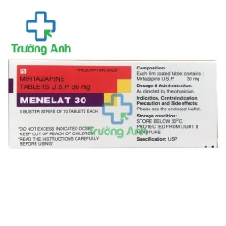 Menelat 30mg - Thuốc điều trị rối loạn trầm cảm hiệu quả của Ấn Độ