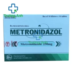 Metronidazol Khapharco - Thuốc điều trị nhiễm khuẩn hiệu quả (5 hộp)