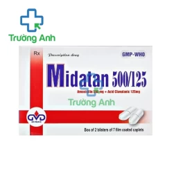 Midatan 500/125 - Thuốc điều trị nhiễm khuẩn của MDPharco