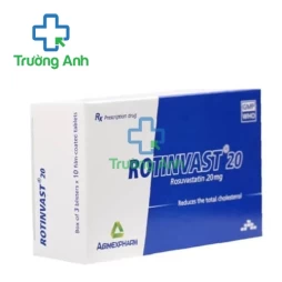 Rotinvast 20 - Thuốc điều trị tăng cholesterol máu hiệu quả của Agimexpharm