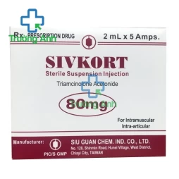 SivKort Retard - Thuốc tiêm Triamcinolone trị sẹo, bệnh ngoài da hiệu quả