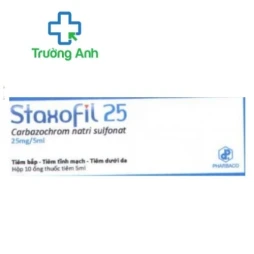 Staxofil 25 - Thuốc tiêm cầm máu của Pharbaco