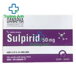 Sulpirid 50mg Danapha - Thuốc trị thần kinh ức chế hiệu quả (10 hộp)