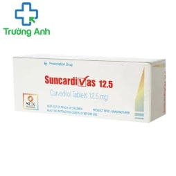 Suncardivas 12.5mg - Thuốc điều trị cao huyết áp, suy tim hiệu quả của India