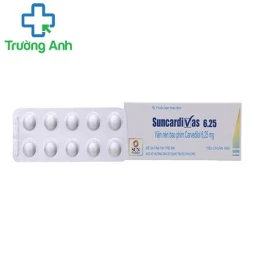 Suncardivas 6.25mg - Thuốc điều trị cao huyết áp, suy tim hiệu quả của India