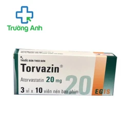 Torvazin 20mg - Thuốc điều trị tăng cholesterol máu hiệu quả của Egis 