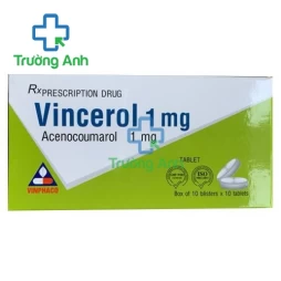 Vincerol 1mg - Thuốc phòng và điều trị huyết khối tĩnh mạch hiệu quả của Vinphaco